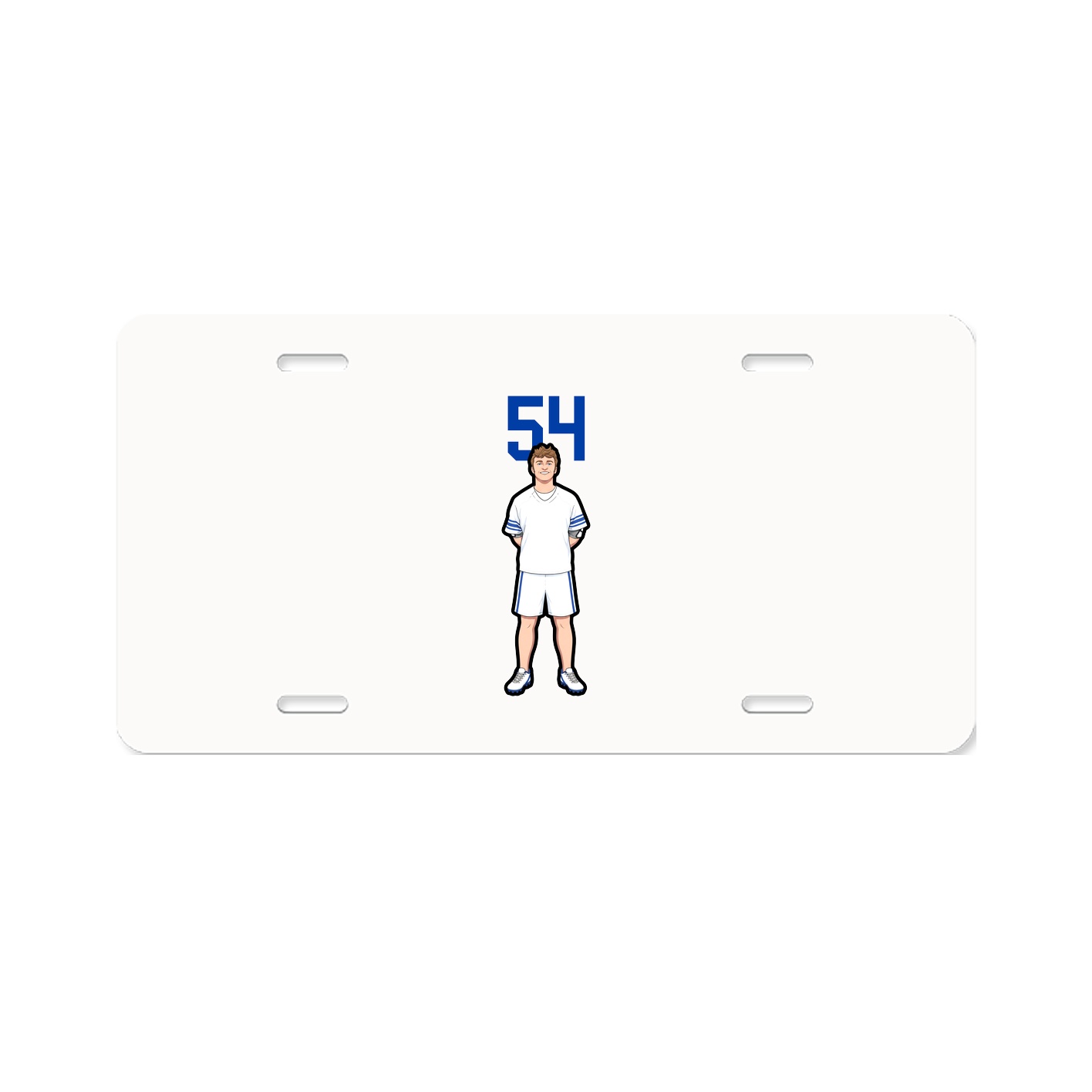 License Plate — Number Top in Classic