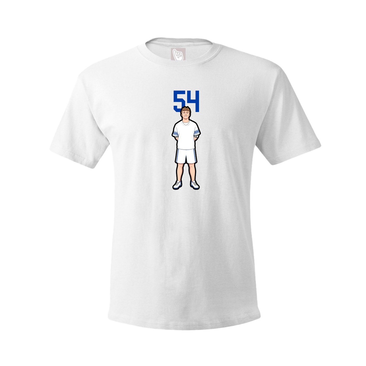 Youth Tee — Number Top in White