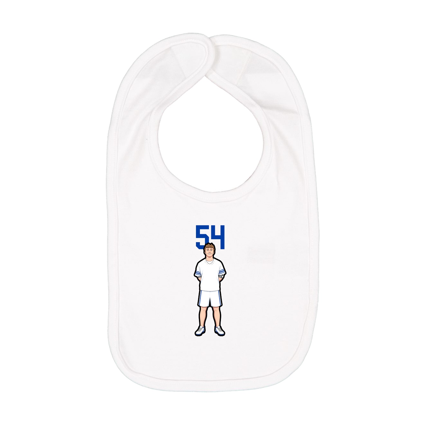 Infant Bib — Number Top in White