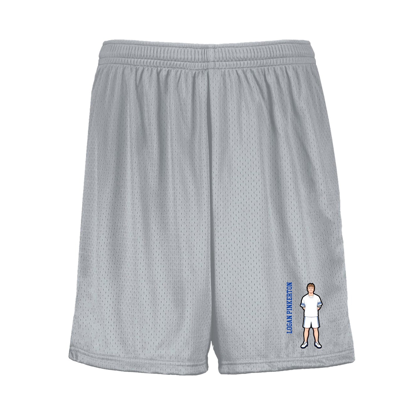 Shorts — Name Vertical in Silver