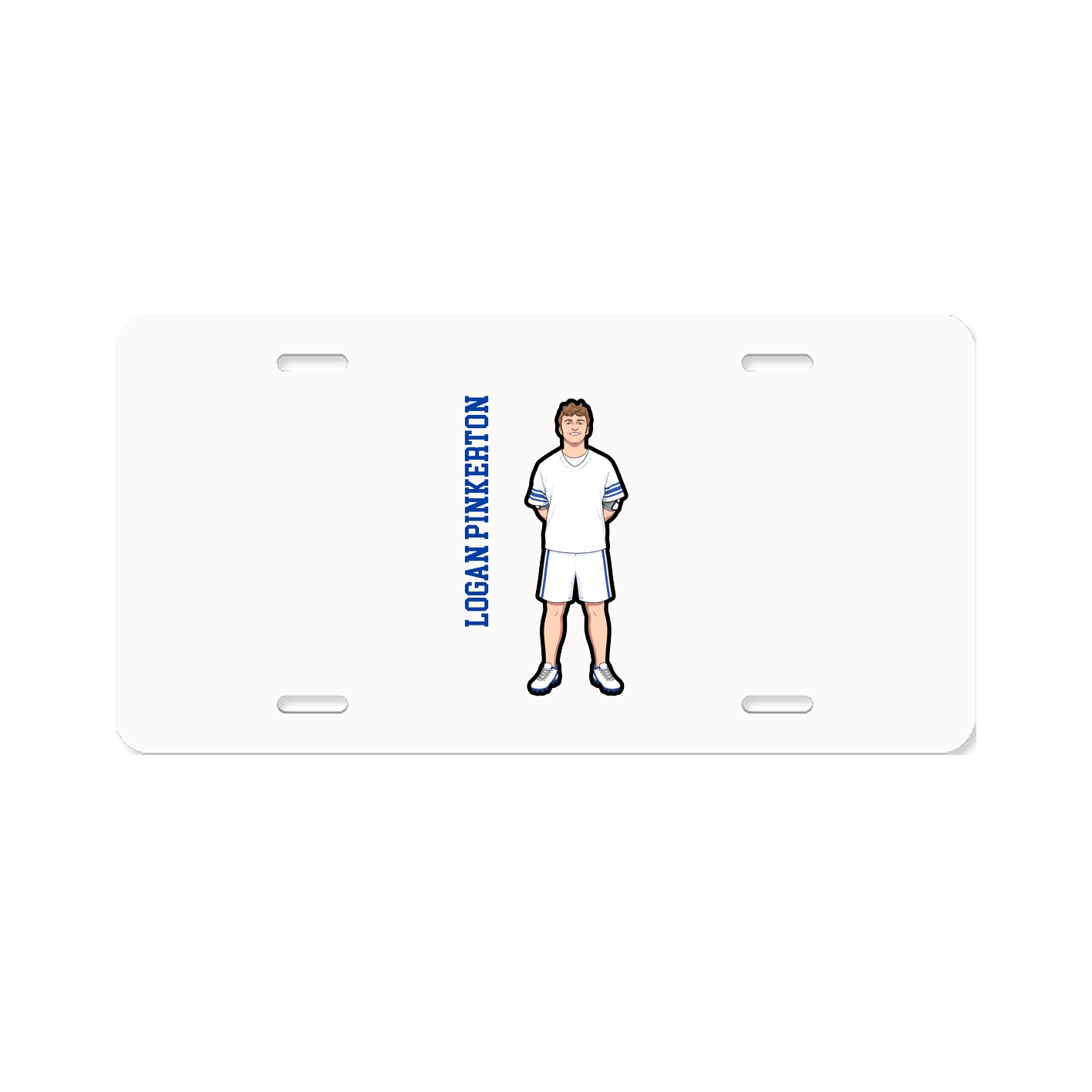 License Plate — Name Vertical in Classic