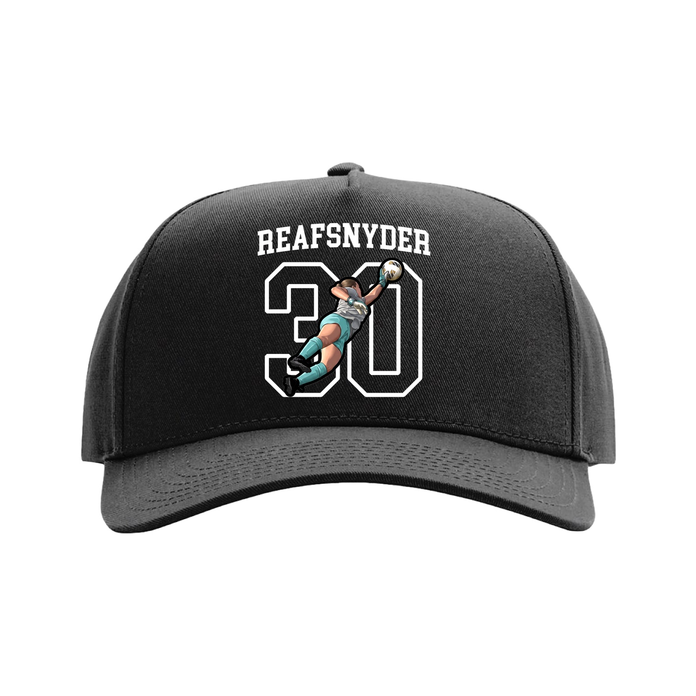 Full Fabric Five-Panel Champ Cap — Shirsey in Black