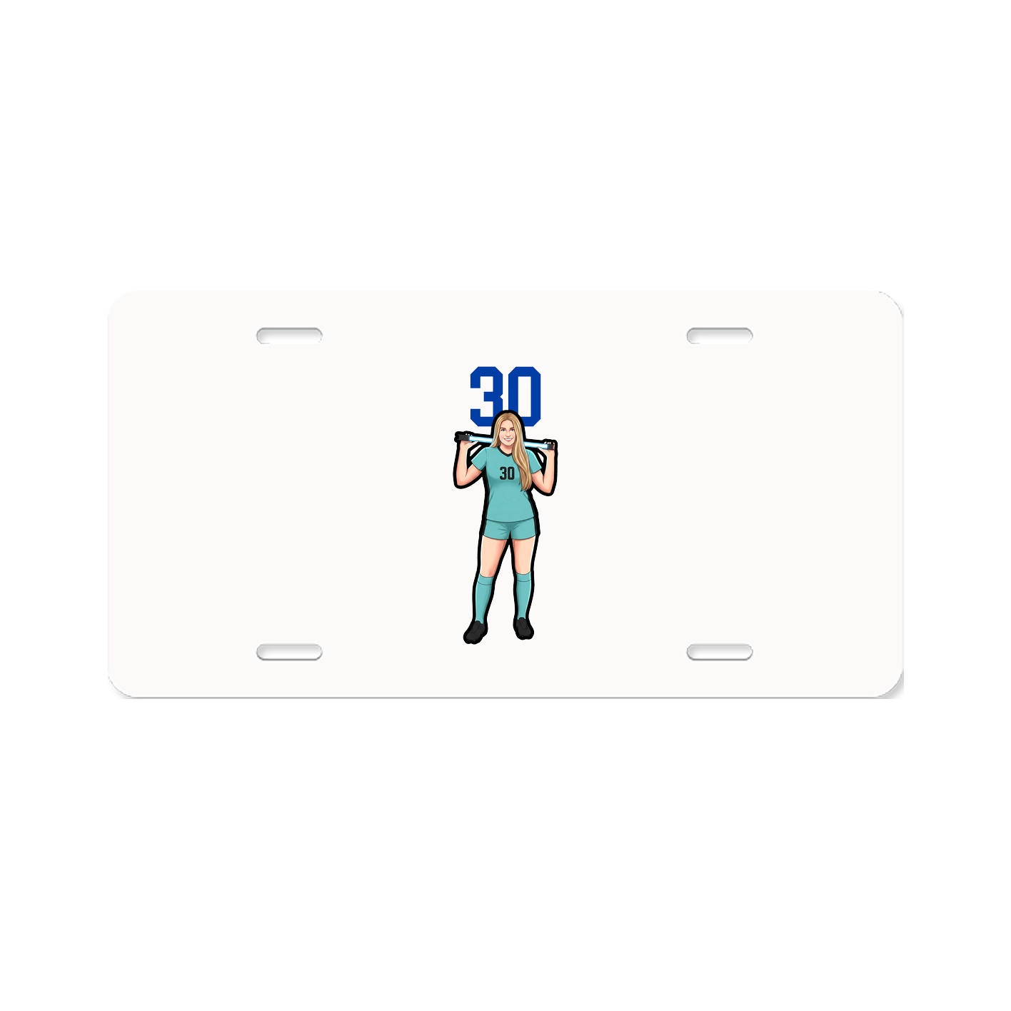 License Plate — Number Top in Classic