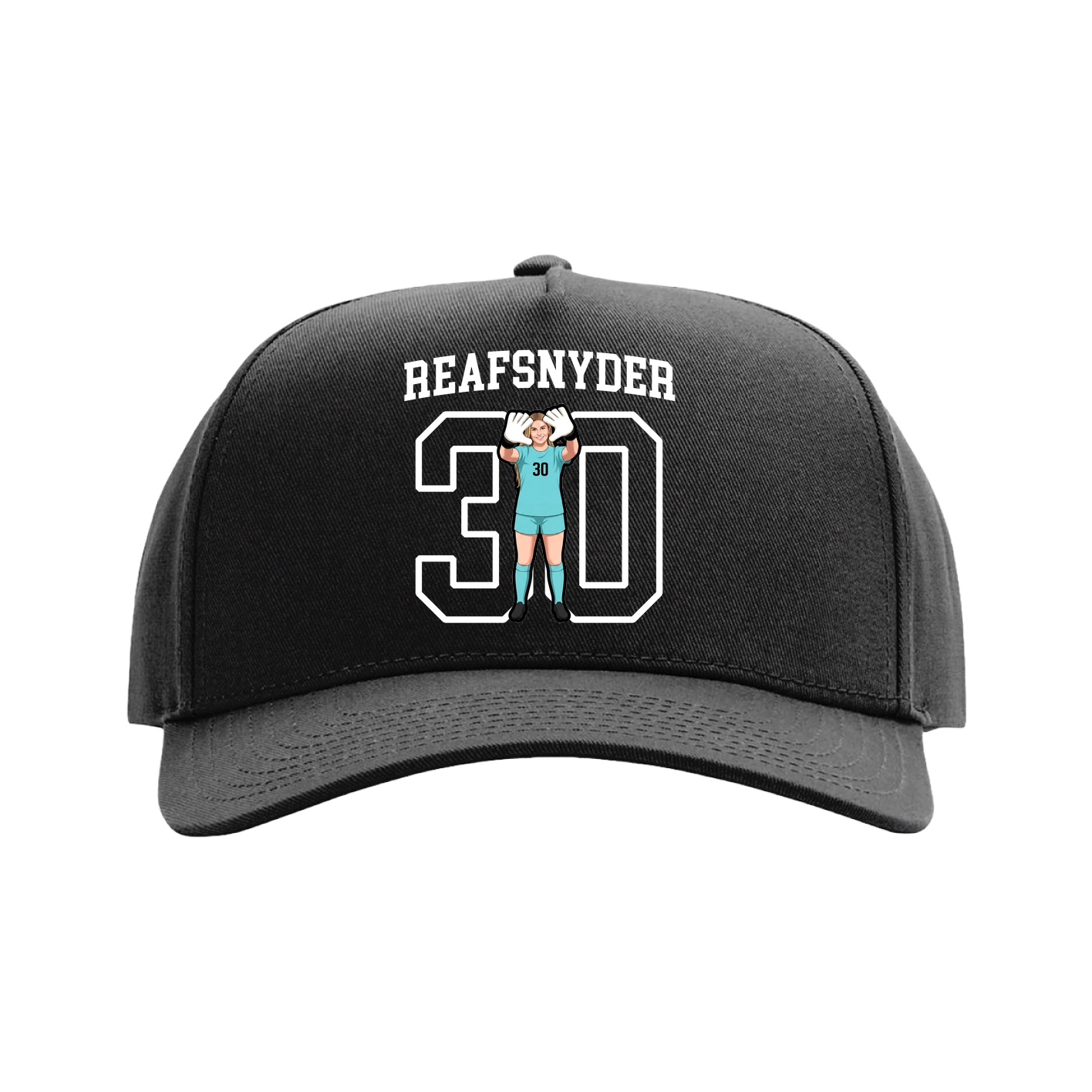 Full Fabric Five-Panel Champ Cap — Shirsey in Black