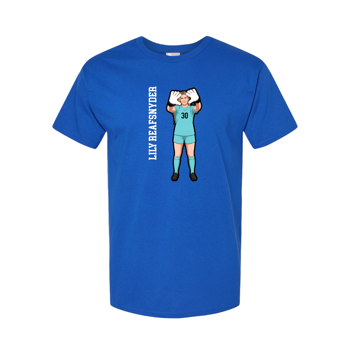 Tee — Name Vertical in Royal