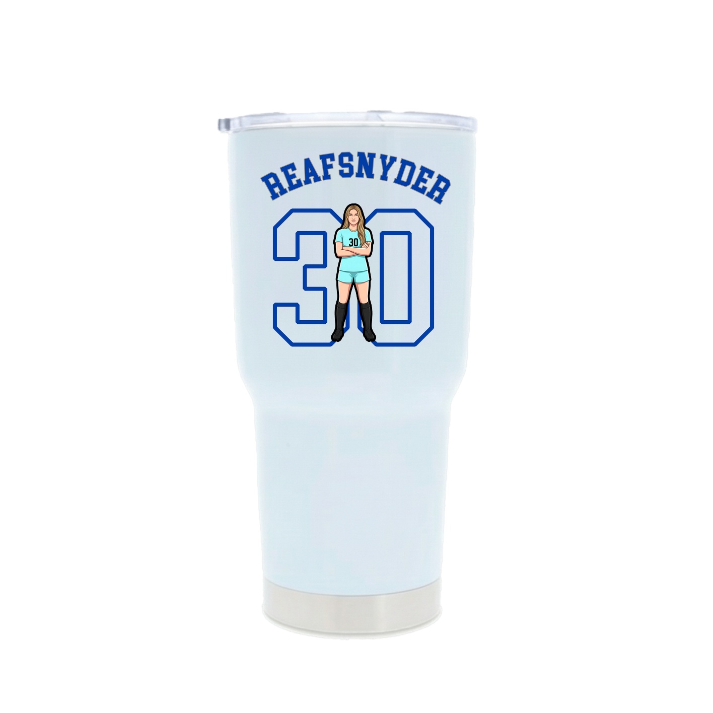 30oz Stainless Steel Tumbler — Shirsey Arch in White