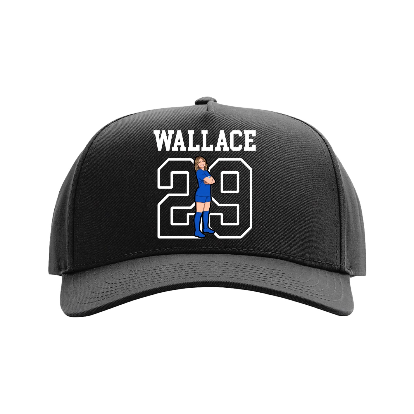 Full Fabric Five-Panel Champ Cap — Shirsey in Black
