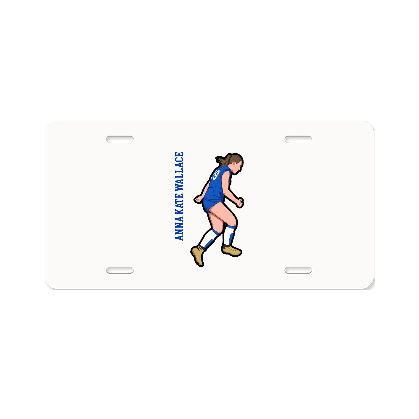 License Plate — Name Vertical in Classic