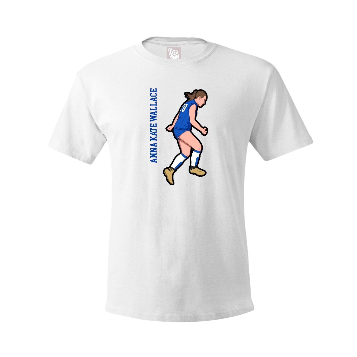 Tee — Name Vertical in White