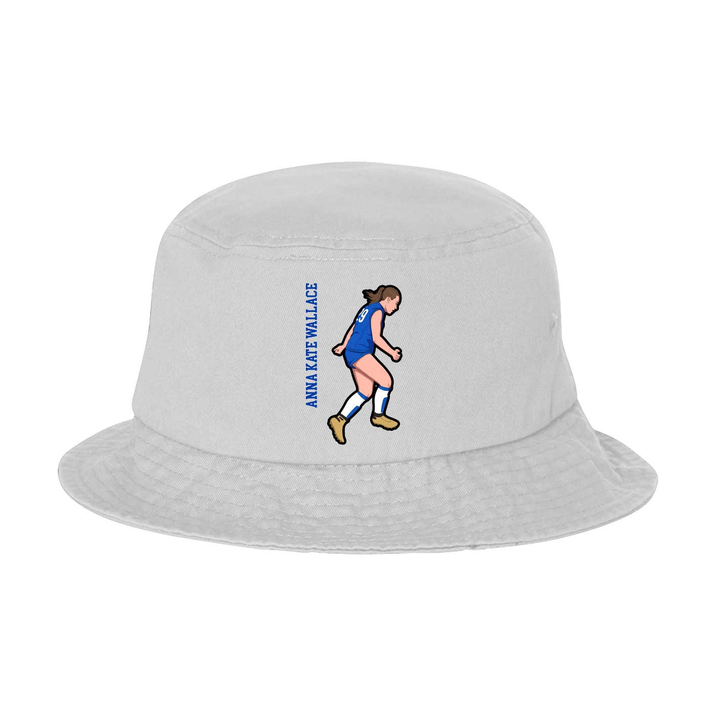 Bucket Cap — Name Vertical in White