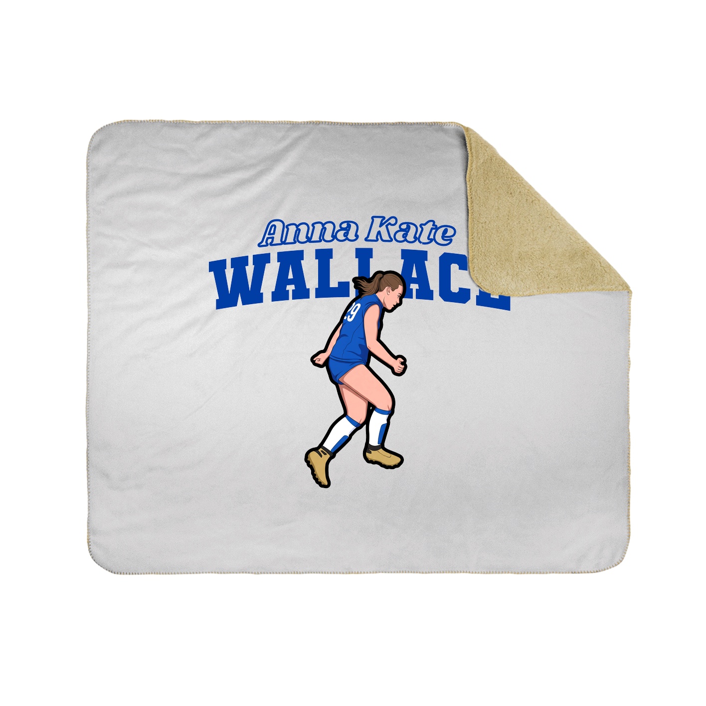 Throw Blanket — Name Arch in White