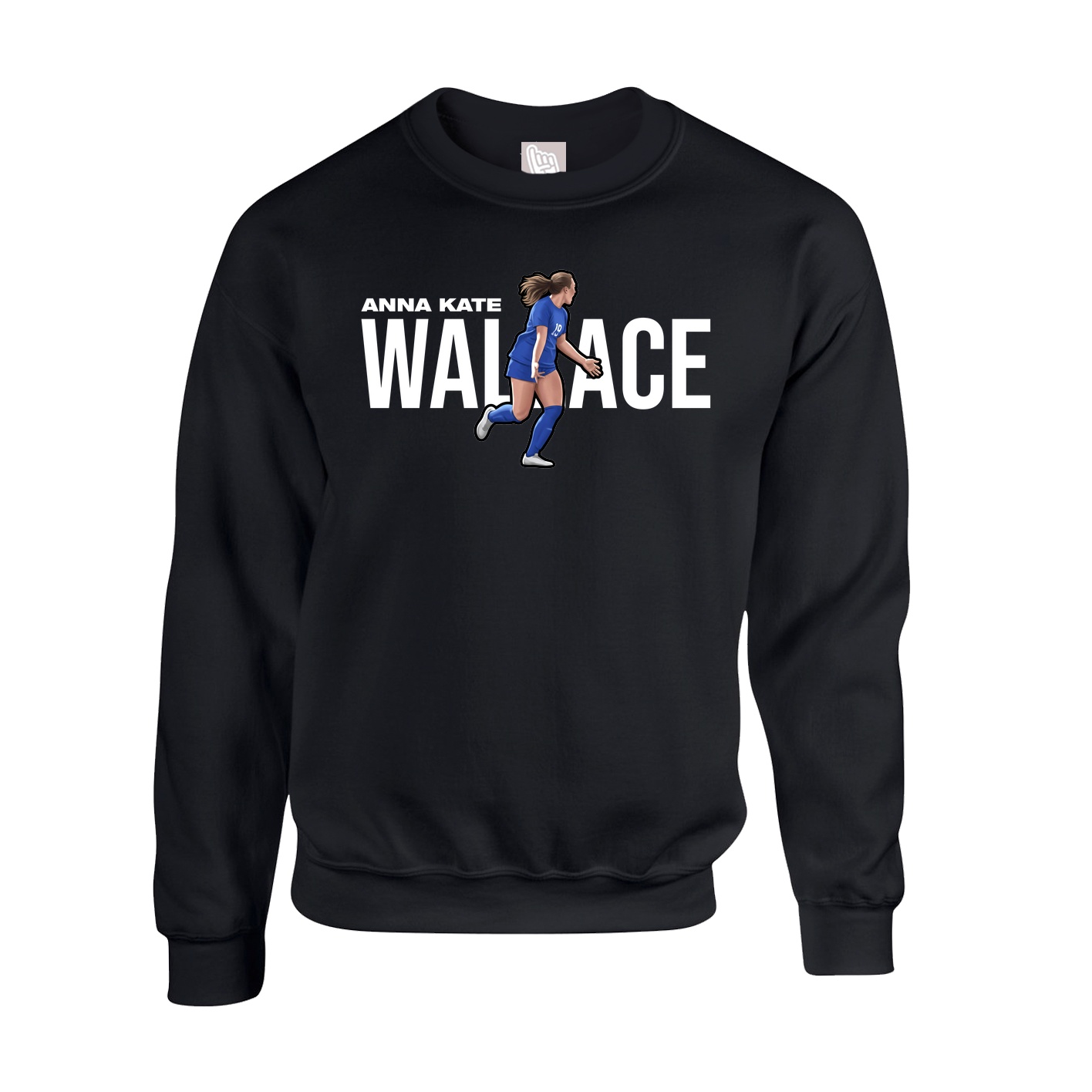 Fleece Crew — Player Name in Black