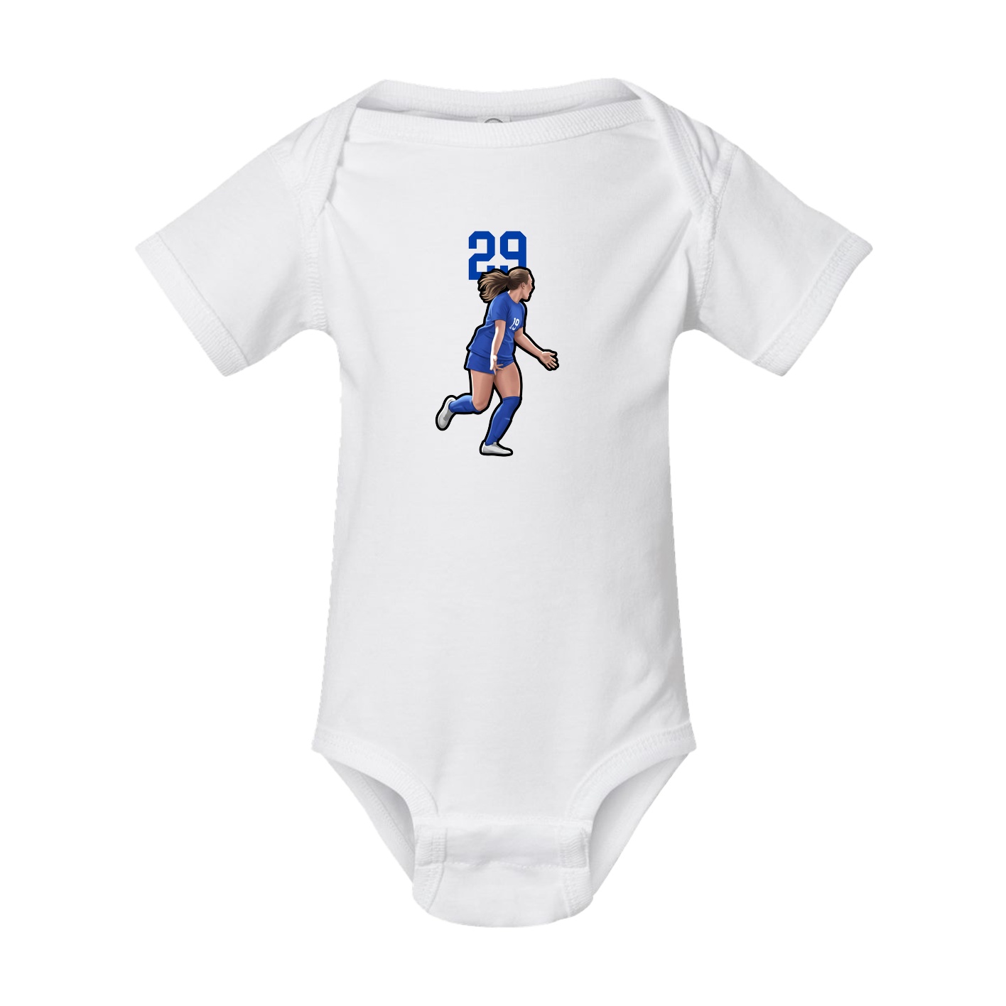 Baby Onesie — Number Top in White