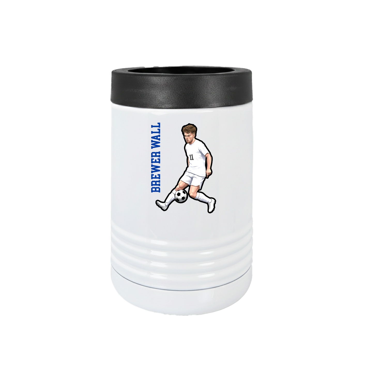 Beverage Holder — Name Vertical in White