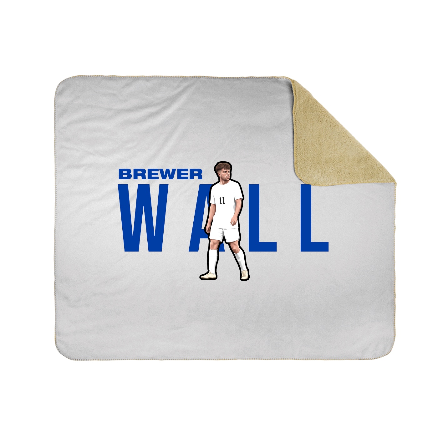 Throw Blanket — Player Name in White
