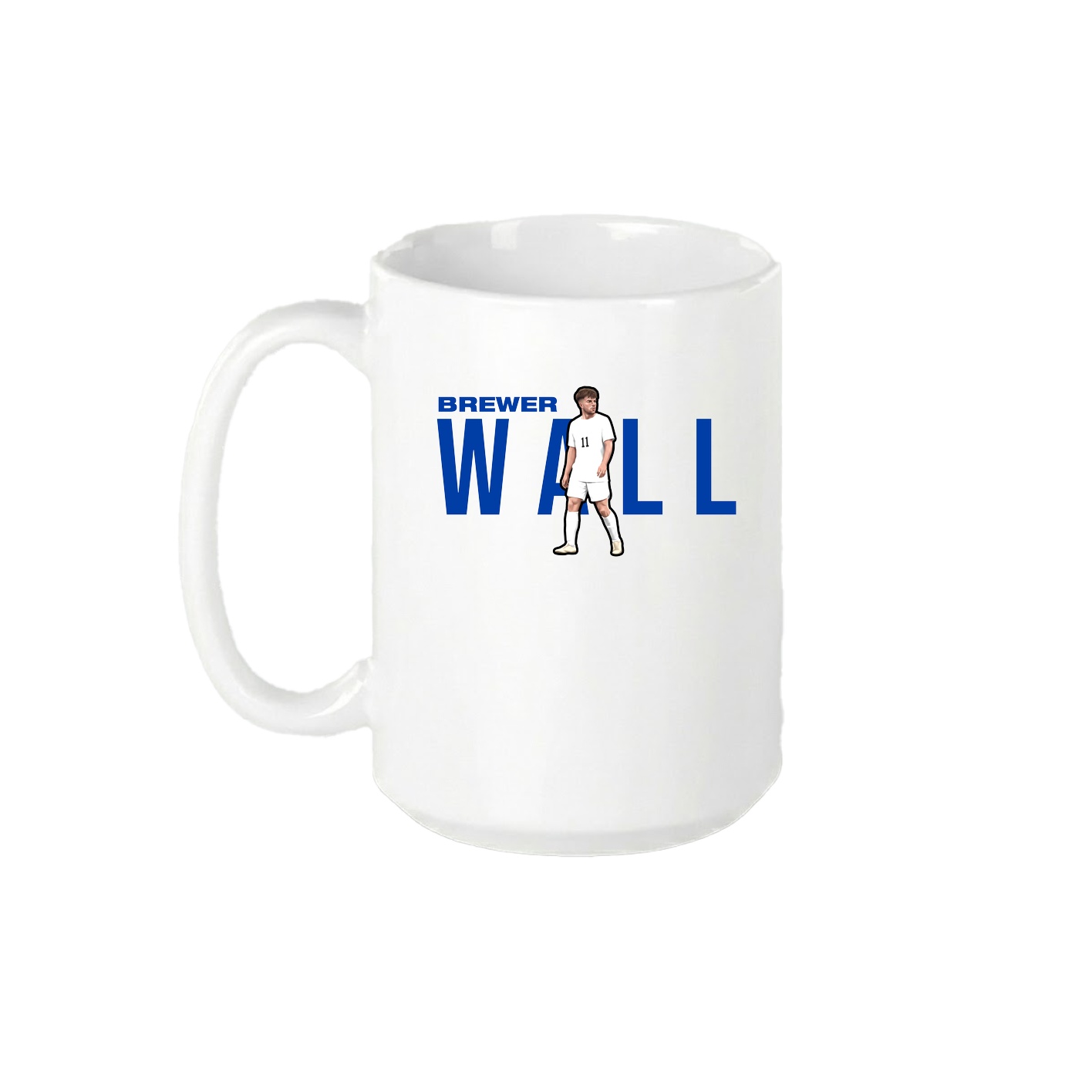 15oz Coffee Mug — Player Name in White