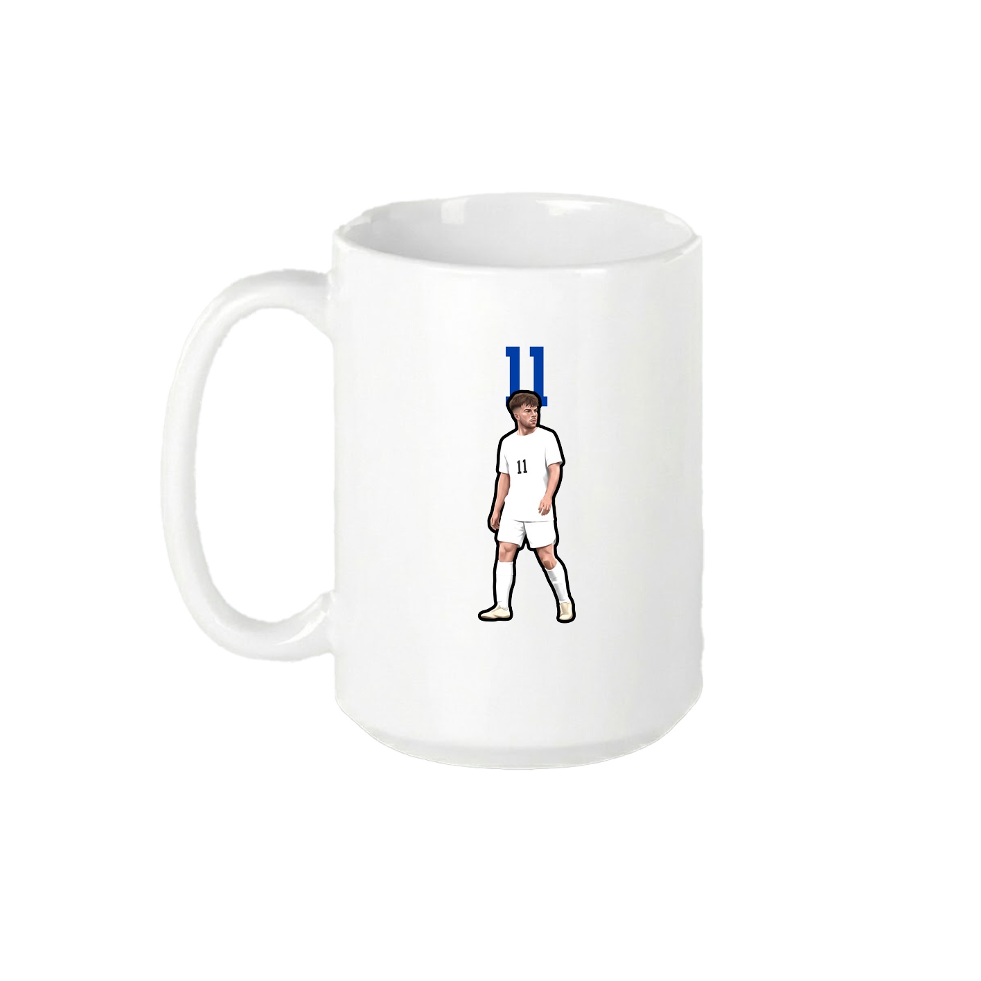 15oz Coffee Mug — Number Top in White