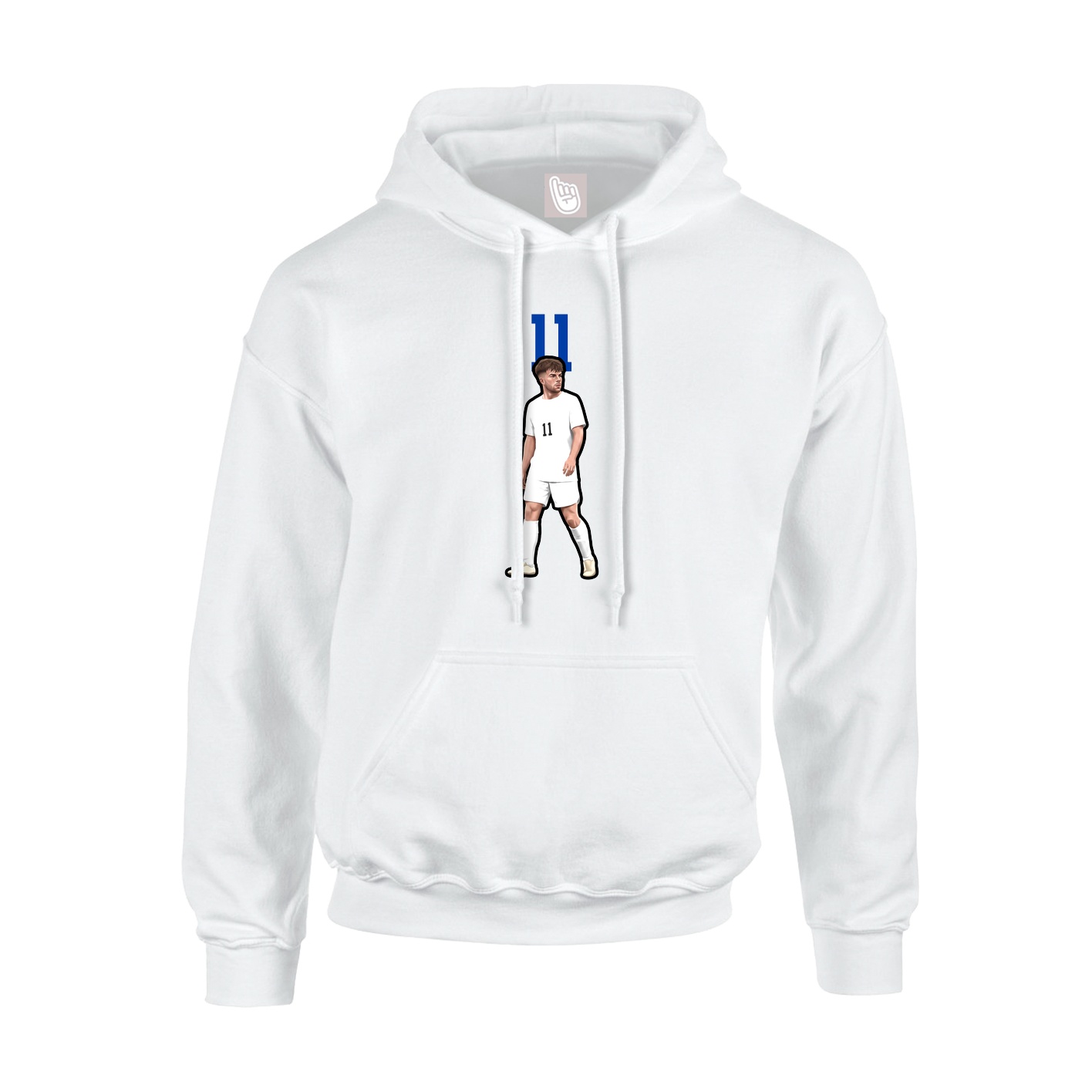 Hoodie — Number Top in White