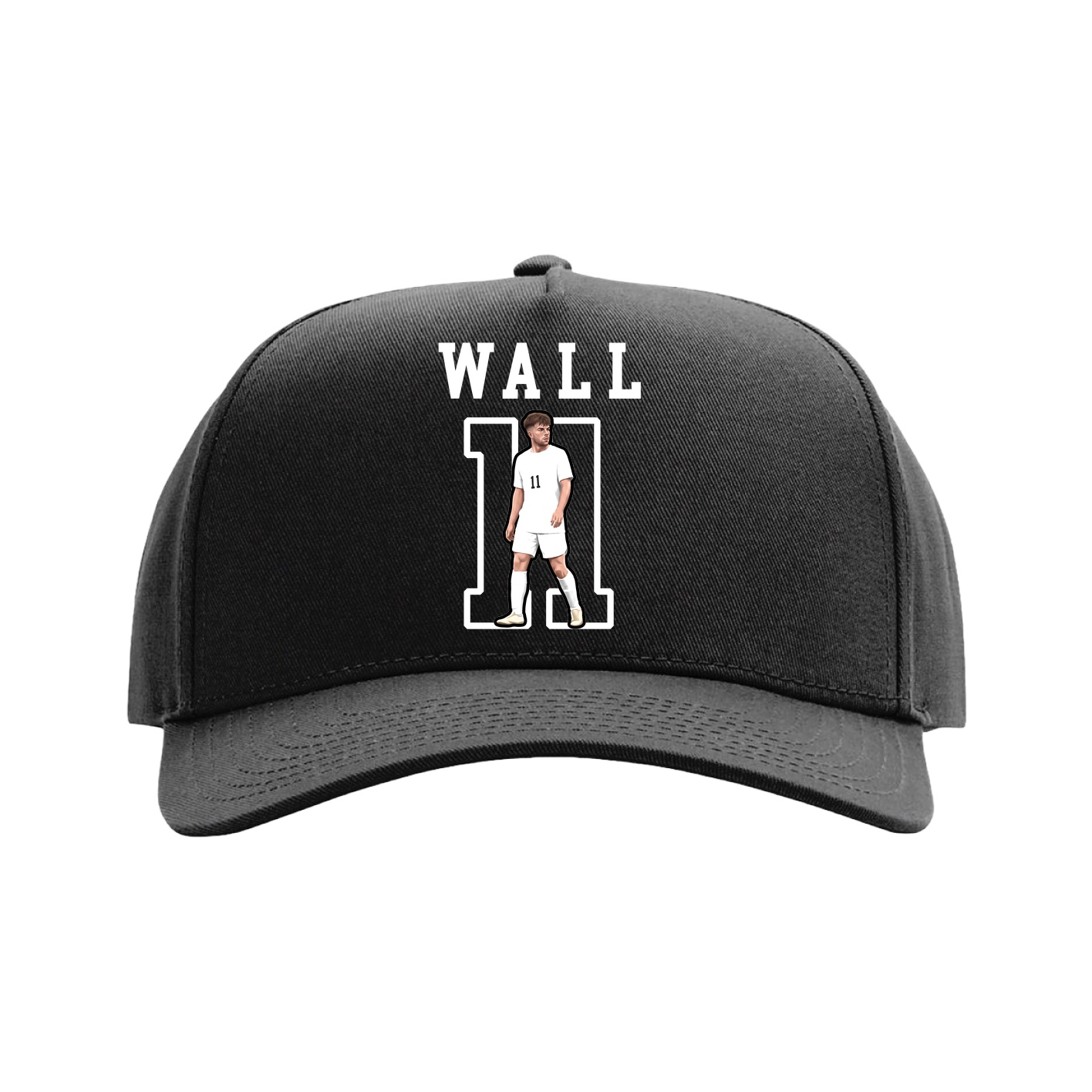 Full Fabric Five-Panel Champ Cap — Shirsey in Black