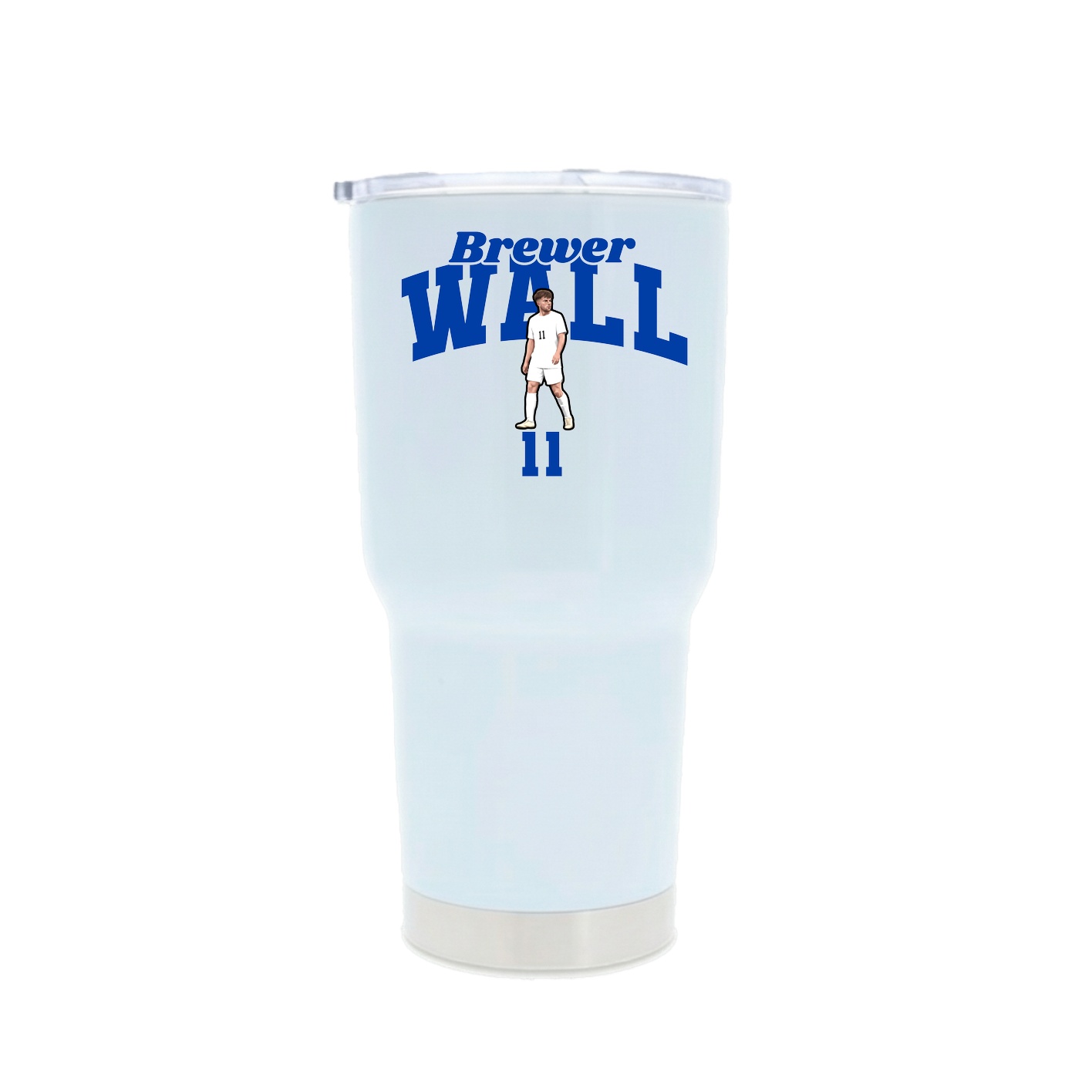 30oz Stainless Steel Tumbler — Signature Arch in White