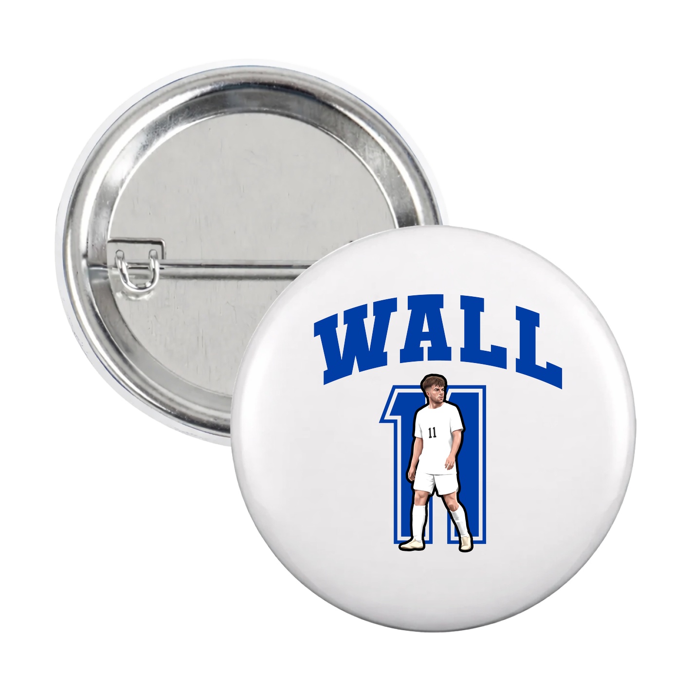 Game Day Button — Number in White