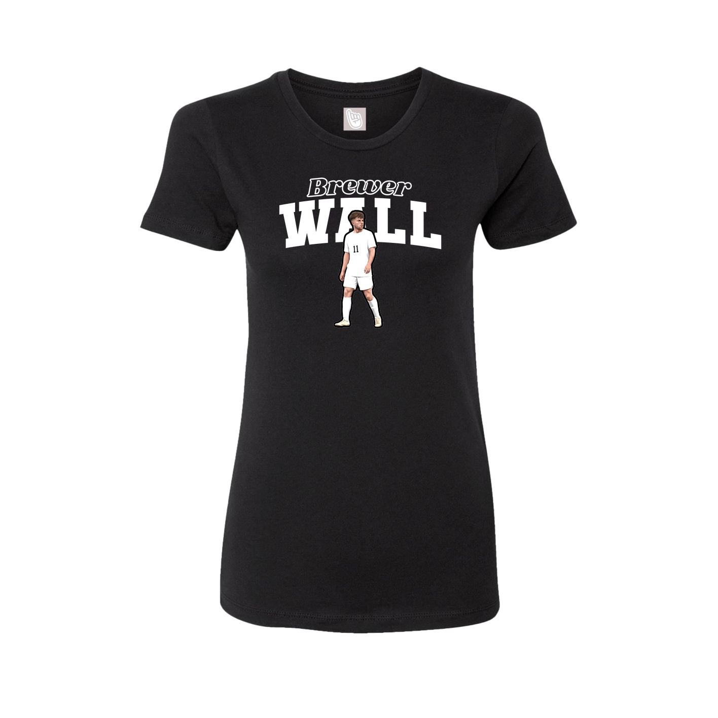 Fitted Women's Tee — Name Arch in Black