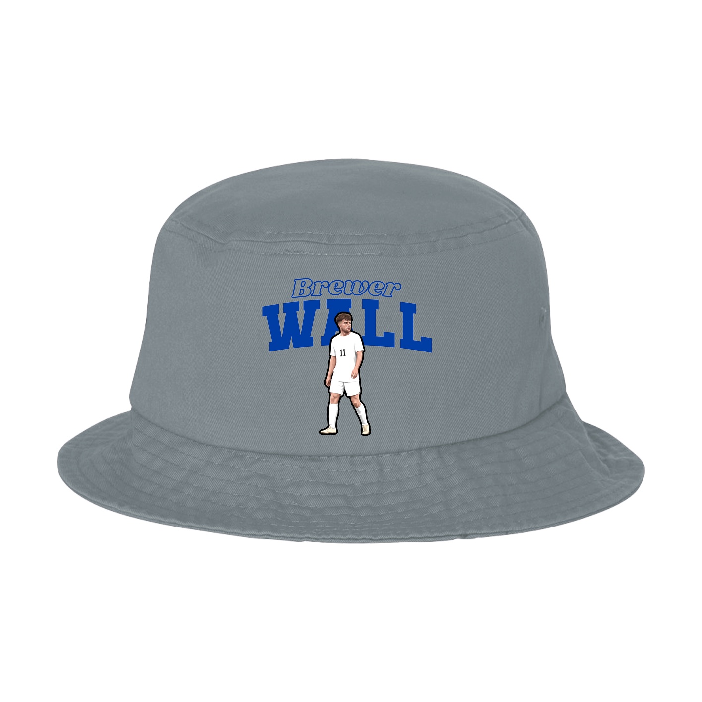 Bucket Cap — Name Arch in Grey