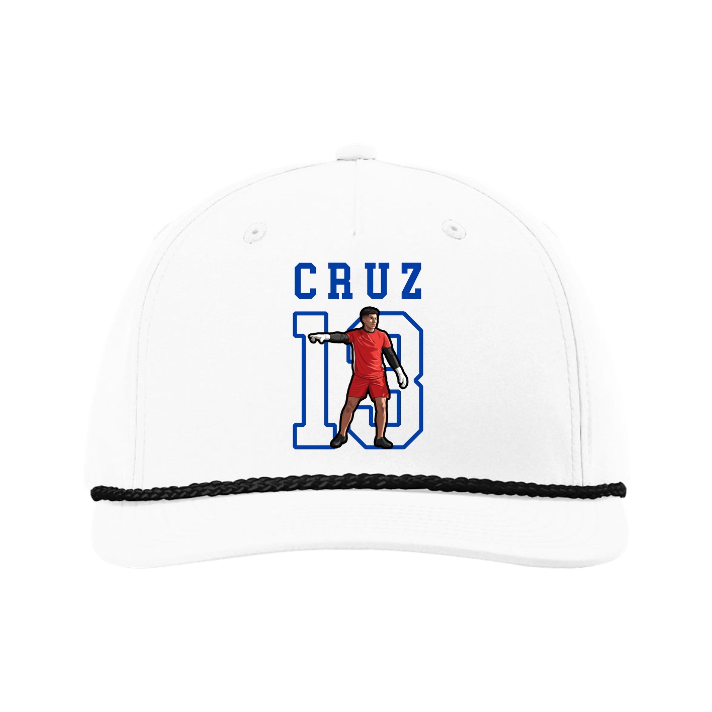 Five-Panel Classic Rope Cap — Shirsey in White