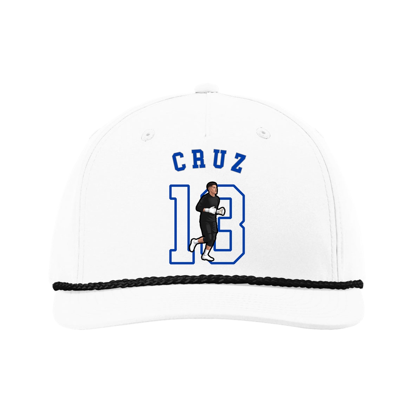 Five-Panel Classic Rope Cap — Shirsey Arch in White