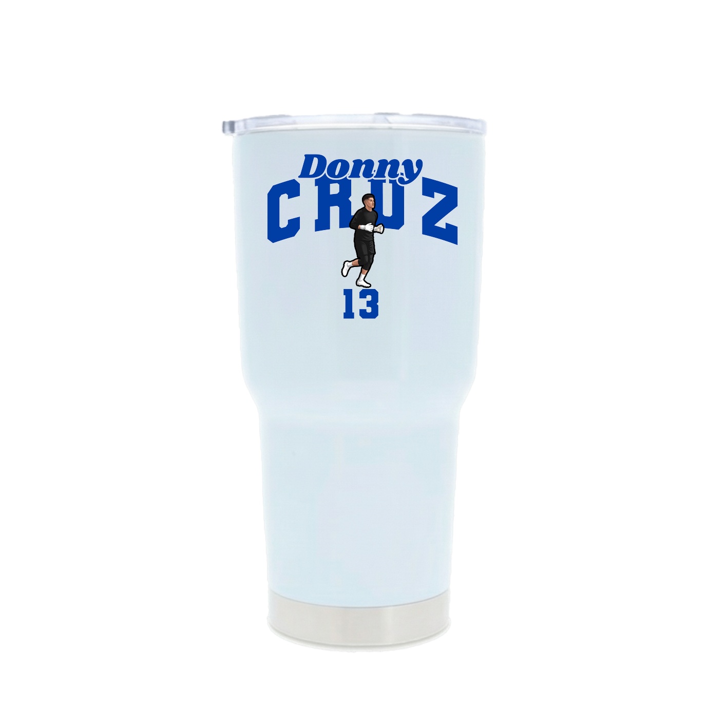 30oz Stainless Steel Tumbler — Signature Arch in White