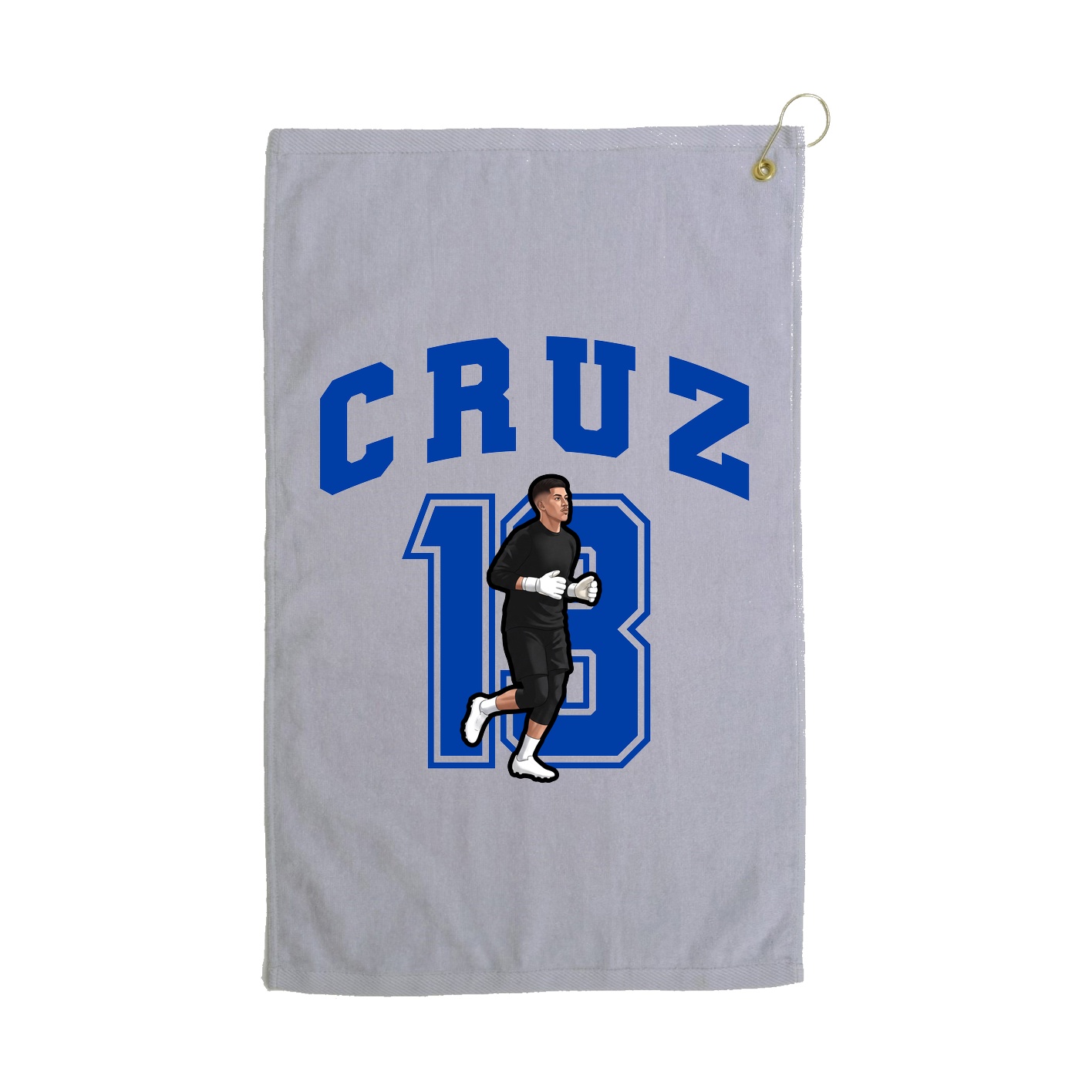 Golf Towel — Number in Grey