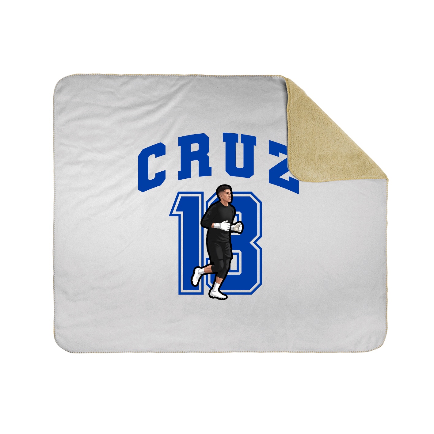 Throw Blanket — Number in White