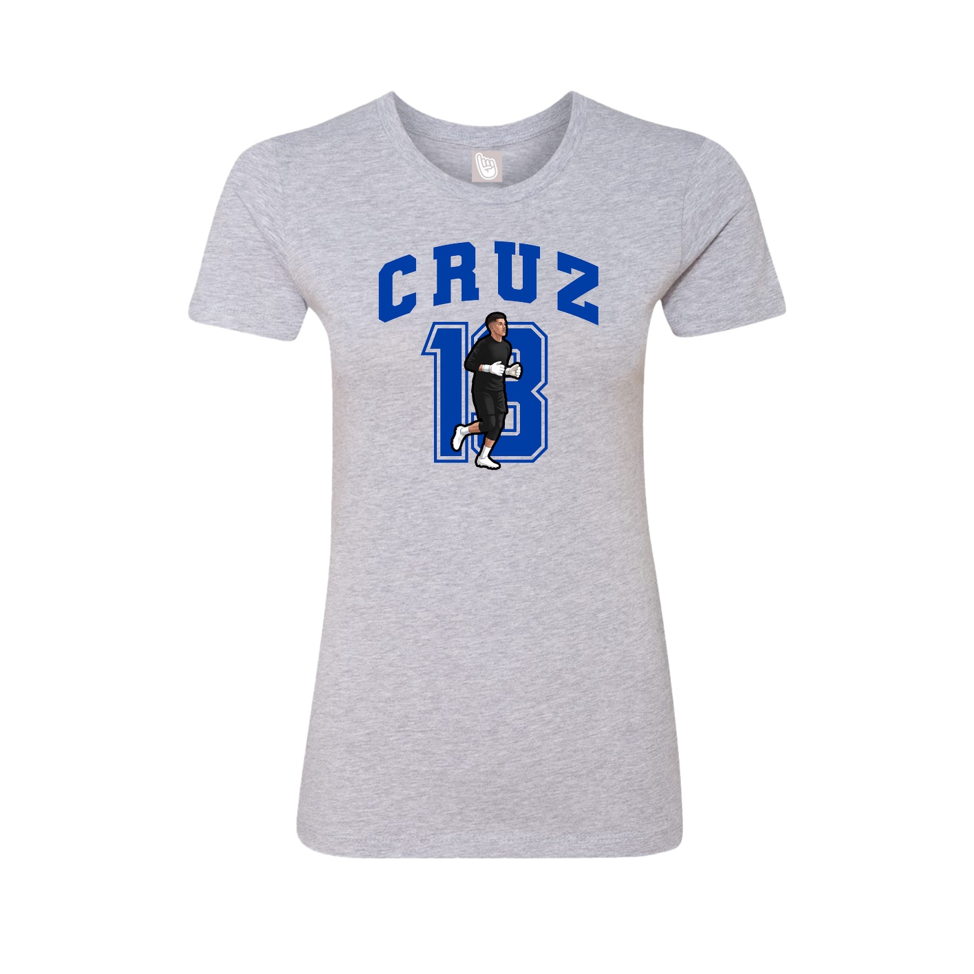 Fitted Women's Tee — Number in Grey