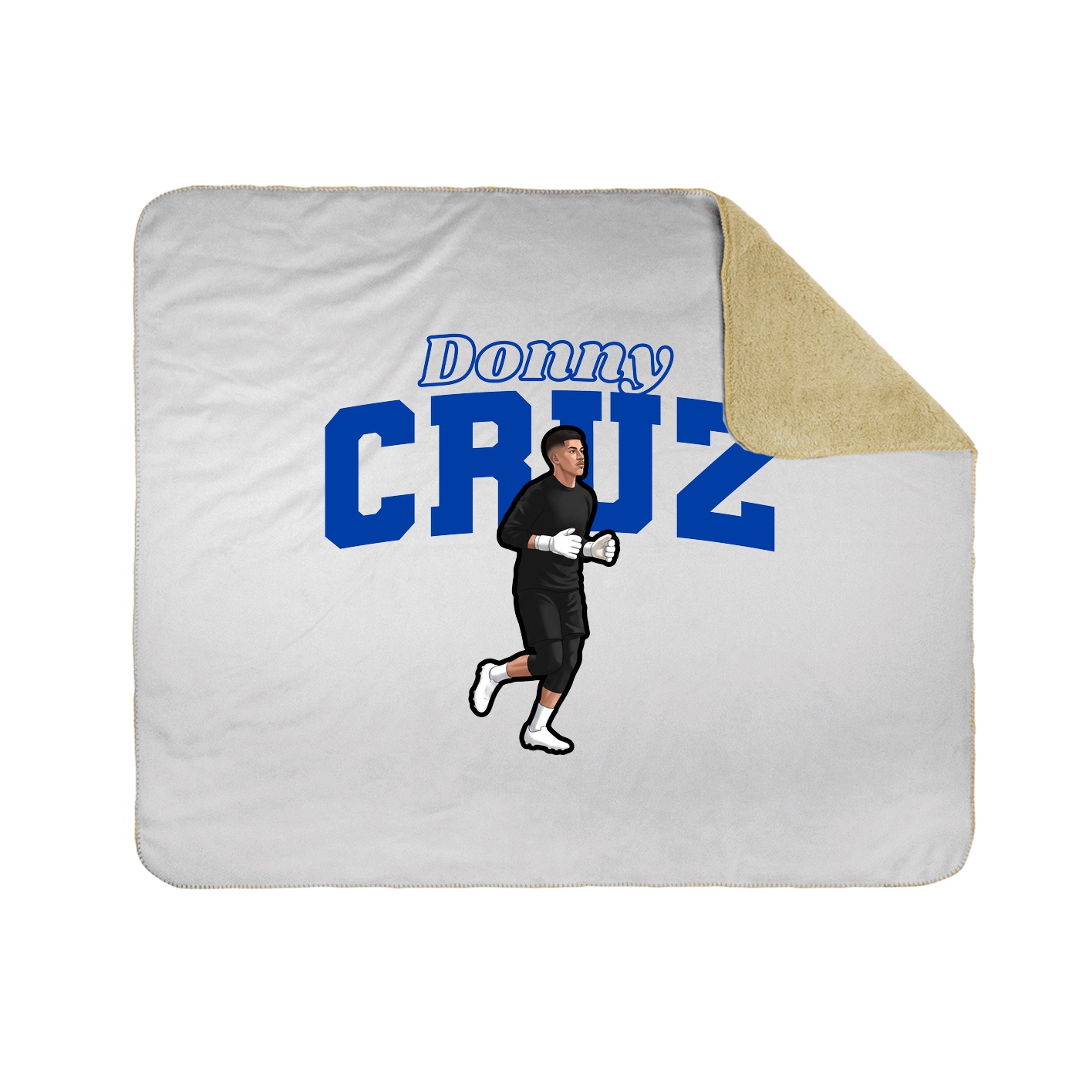 Throw Blanket — Name Arch in White
