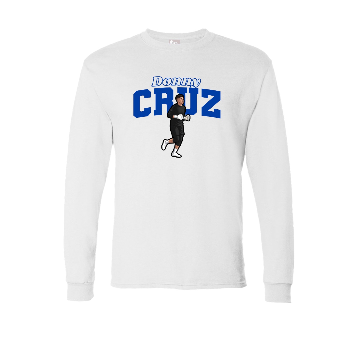 Long Sleeve Tee — Name Arch in White