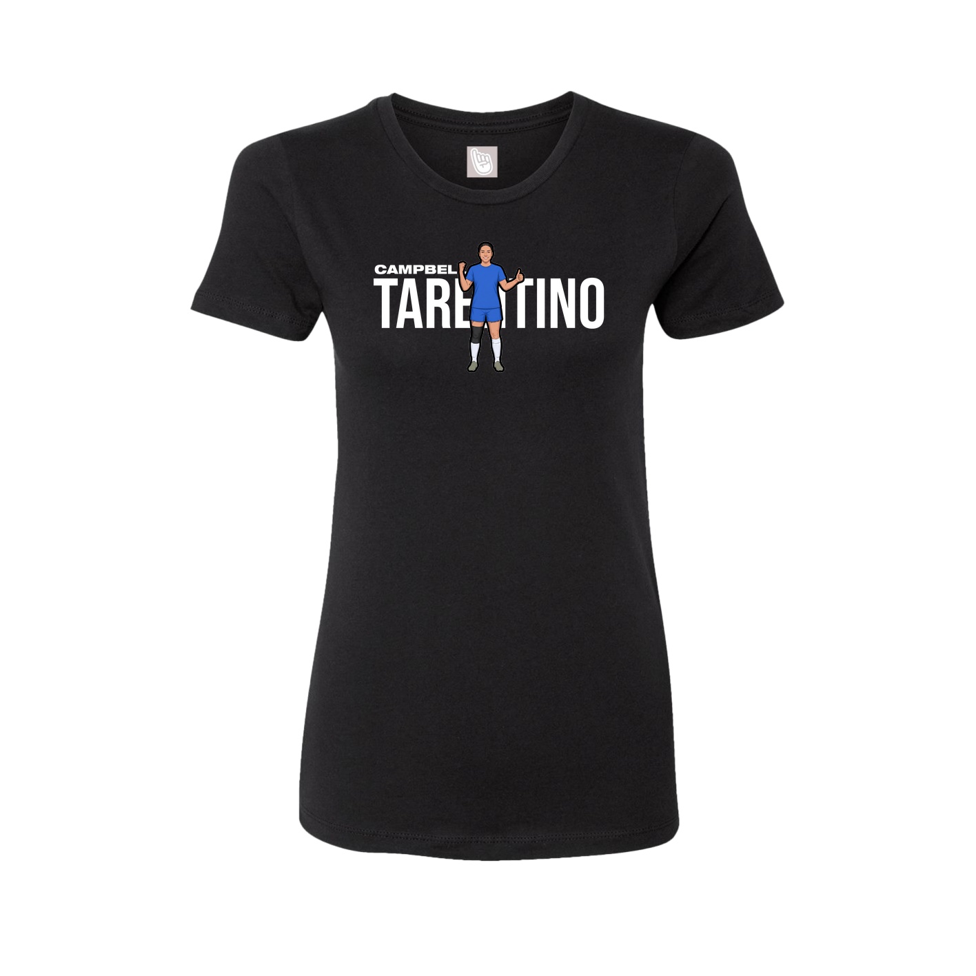 Fitted Women's Tee — Player Name in Black