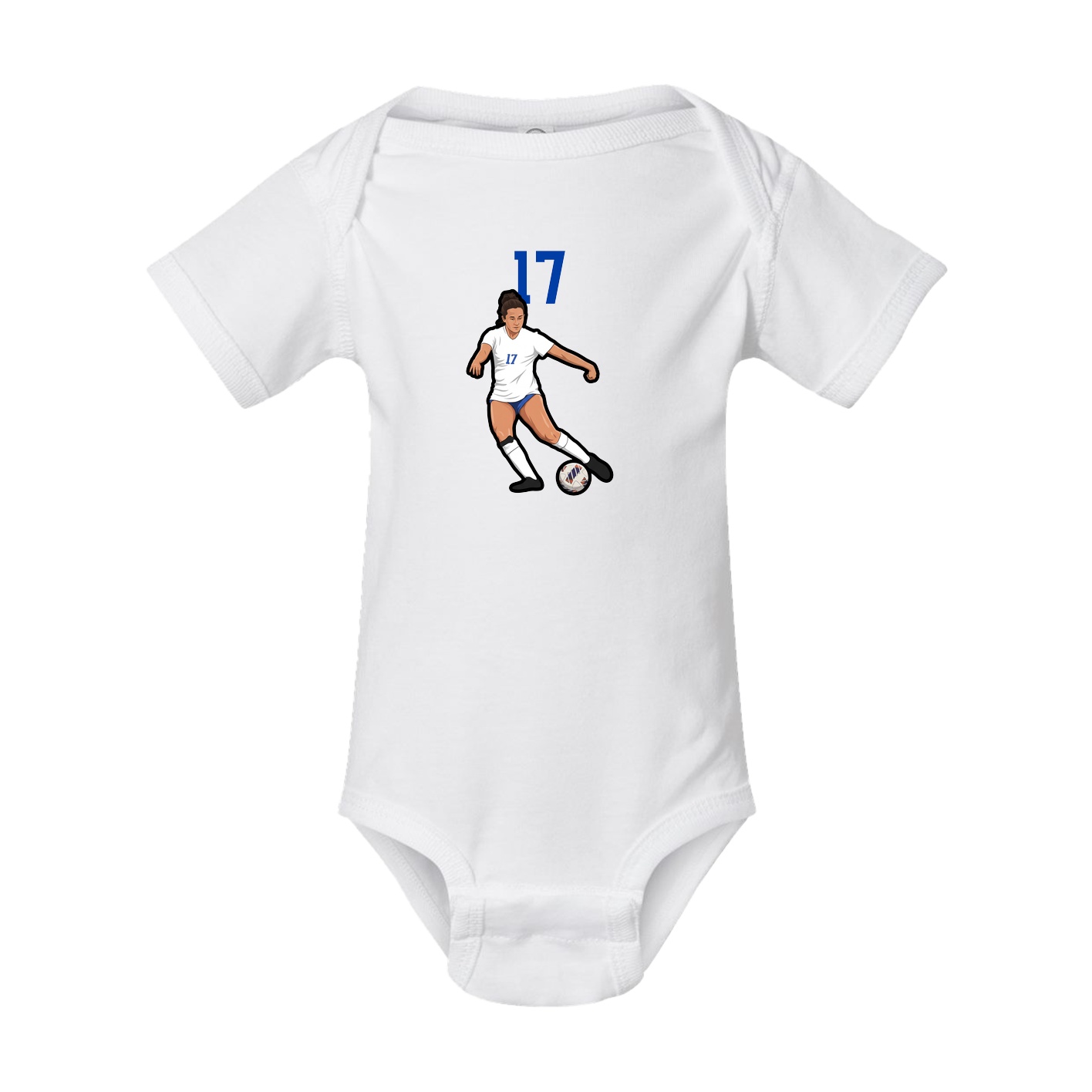 Baby Onesie — Number Top in White