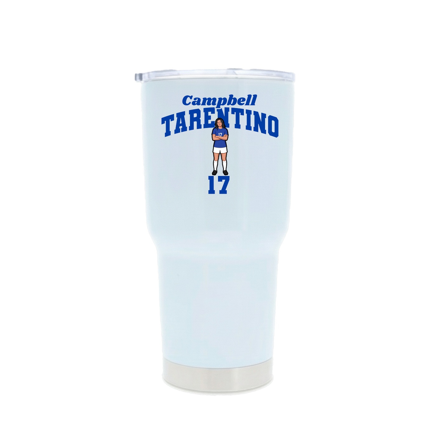 30oz Stainless Steel Tumbler — Signature Arch in White
