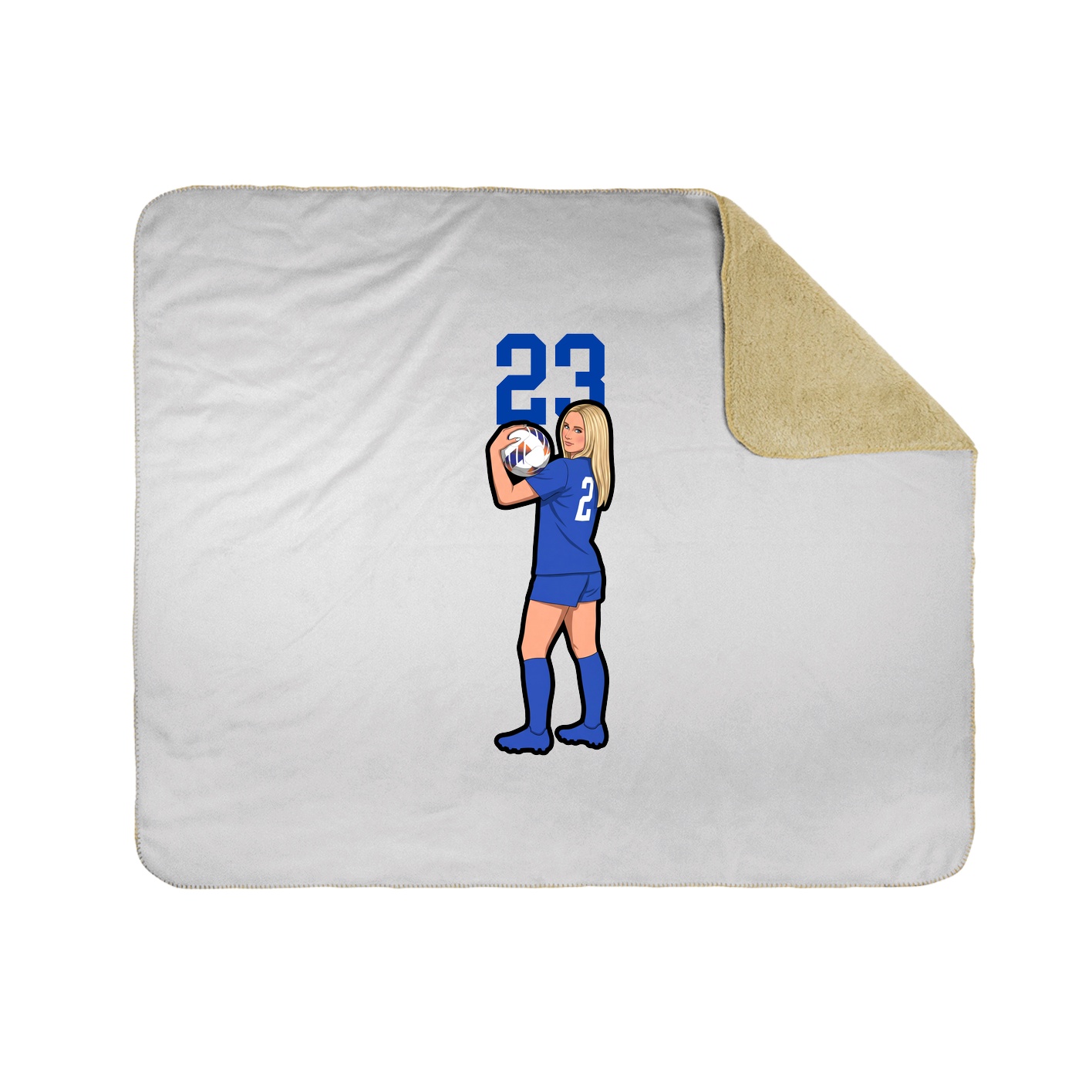 Throw Blanket — Number Top in White