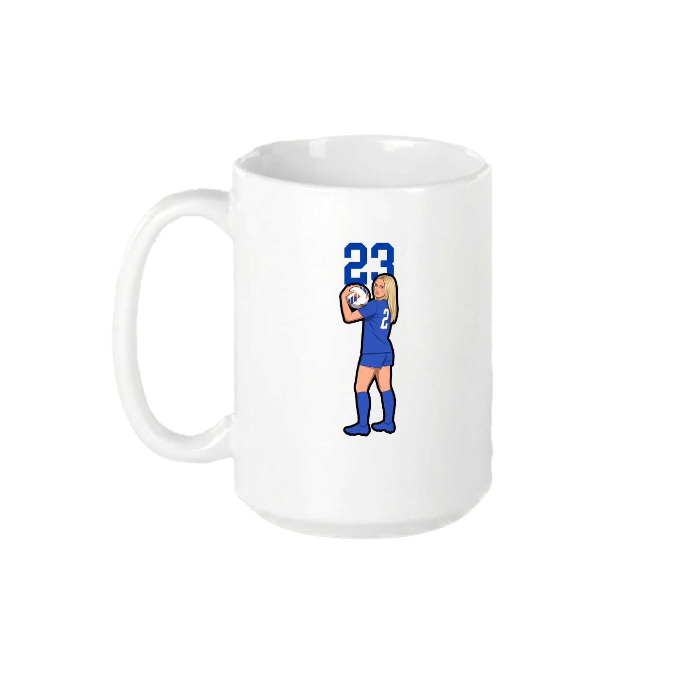 15oz Coffee Mug — Number Top in White