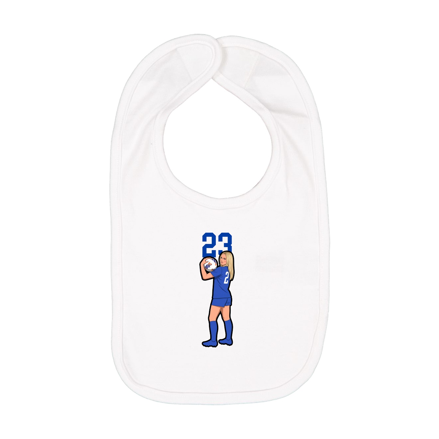 Infant Bib — Number Top in White