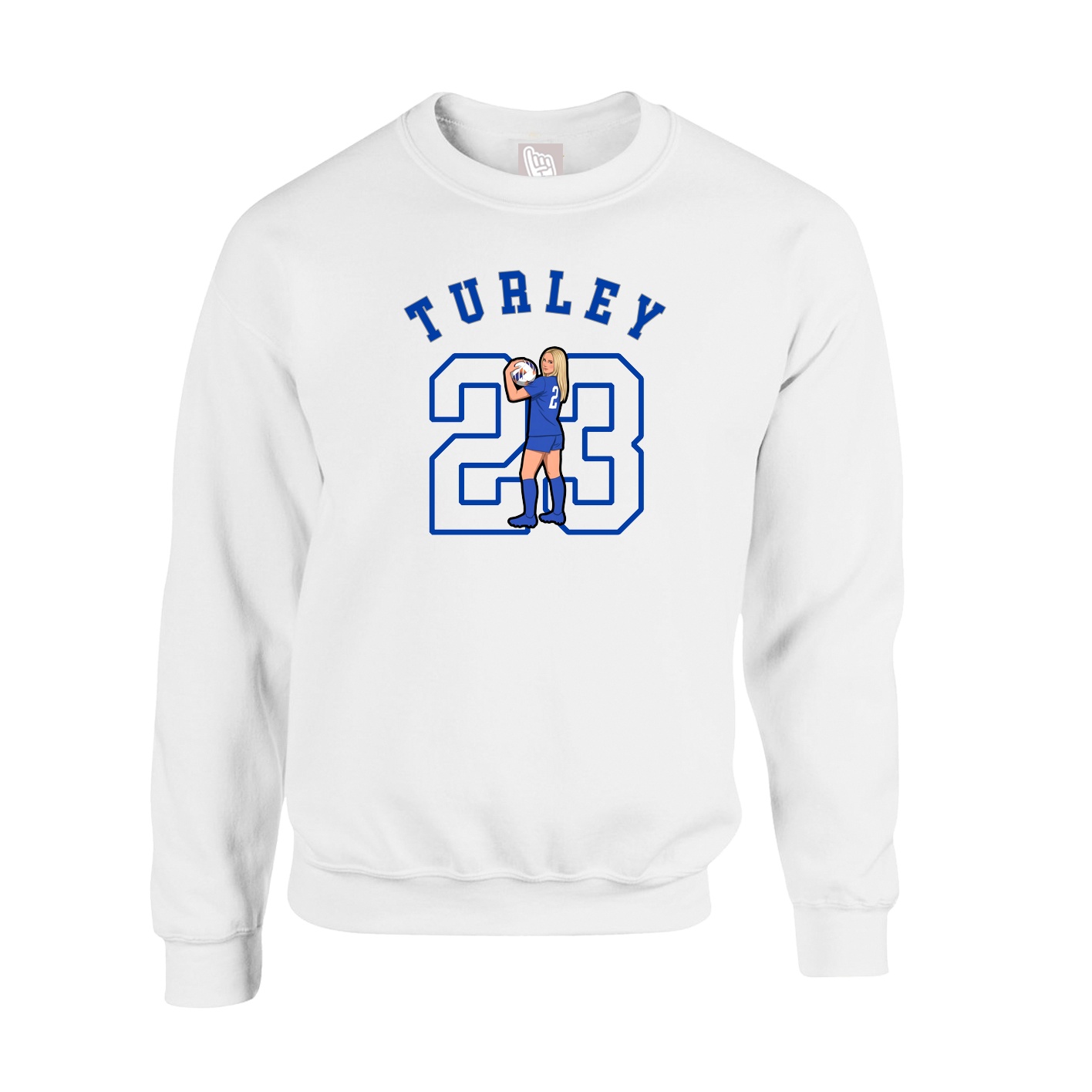 Fleece Crew — Shirsey Arch in White