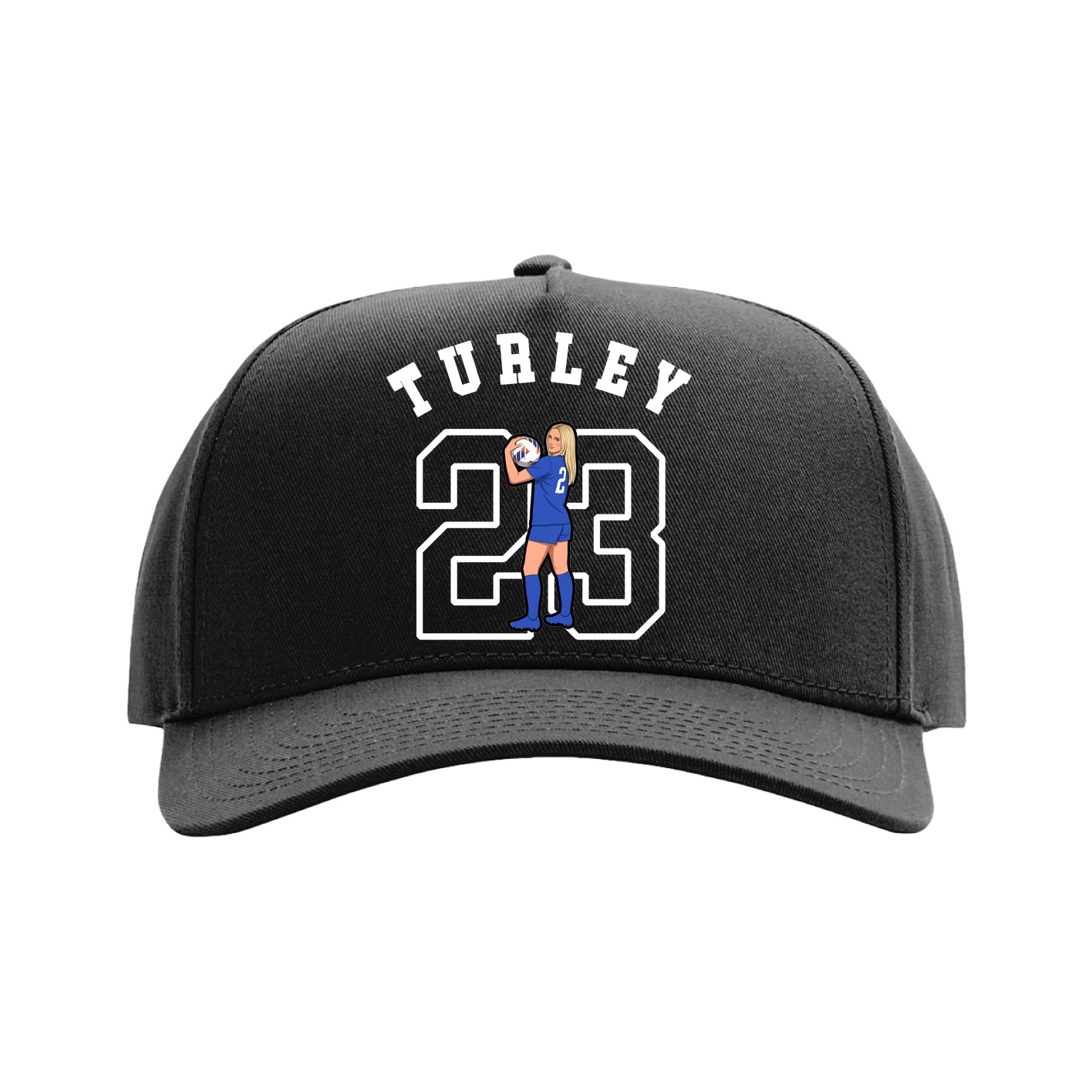 Full Fabric Five-Panel Champ Cap — Shirsey Arch in Black