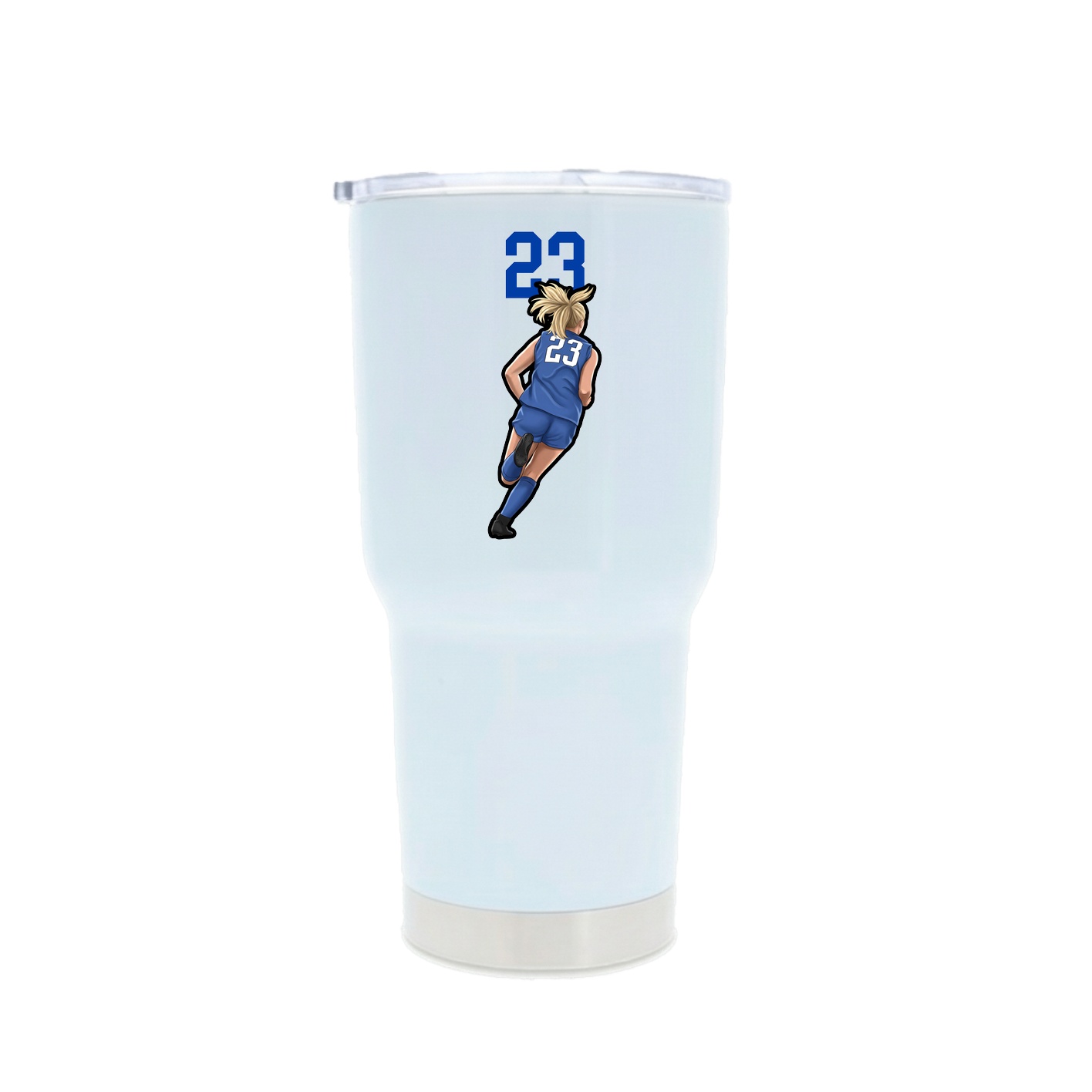30oz Stainless Steel Tumbler — Number Top in White