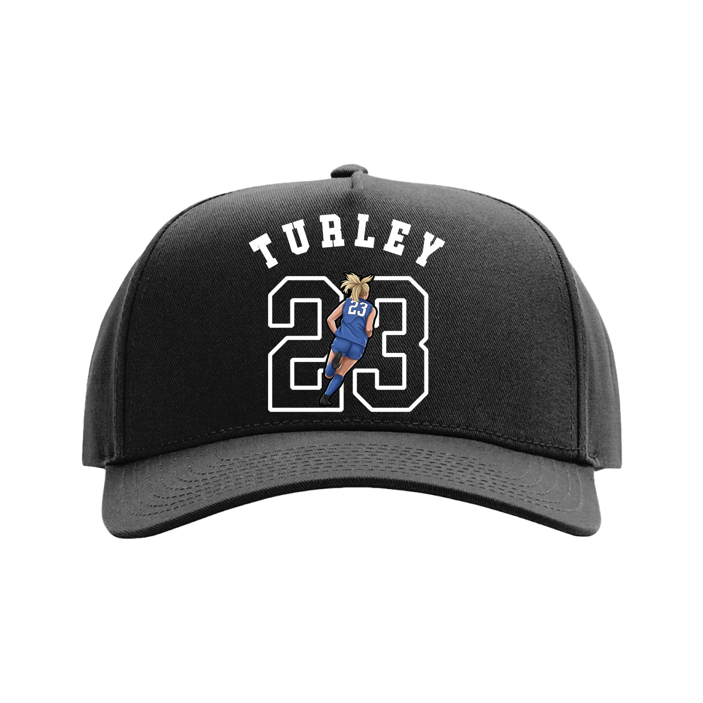 Full Fabric Five-Panel Champ Cap — Shirsey Arch in Black