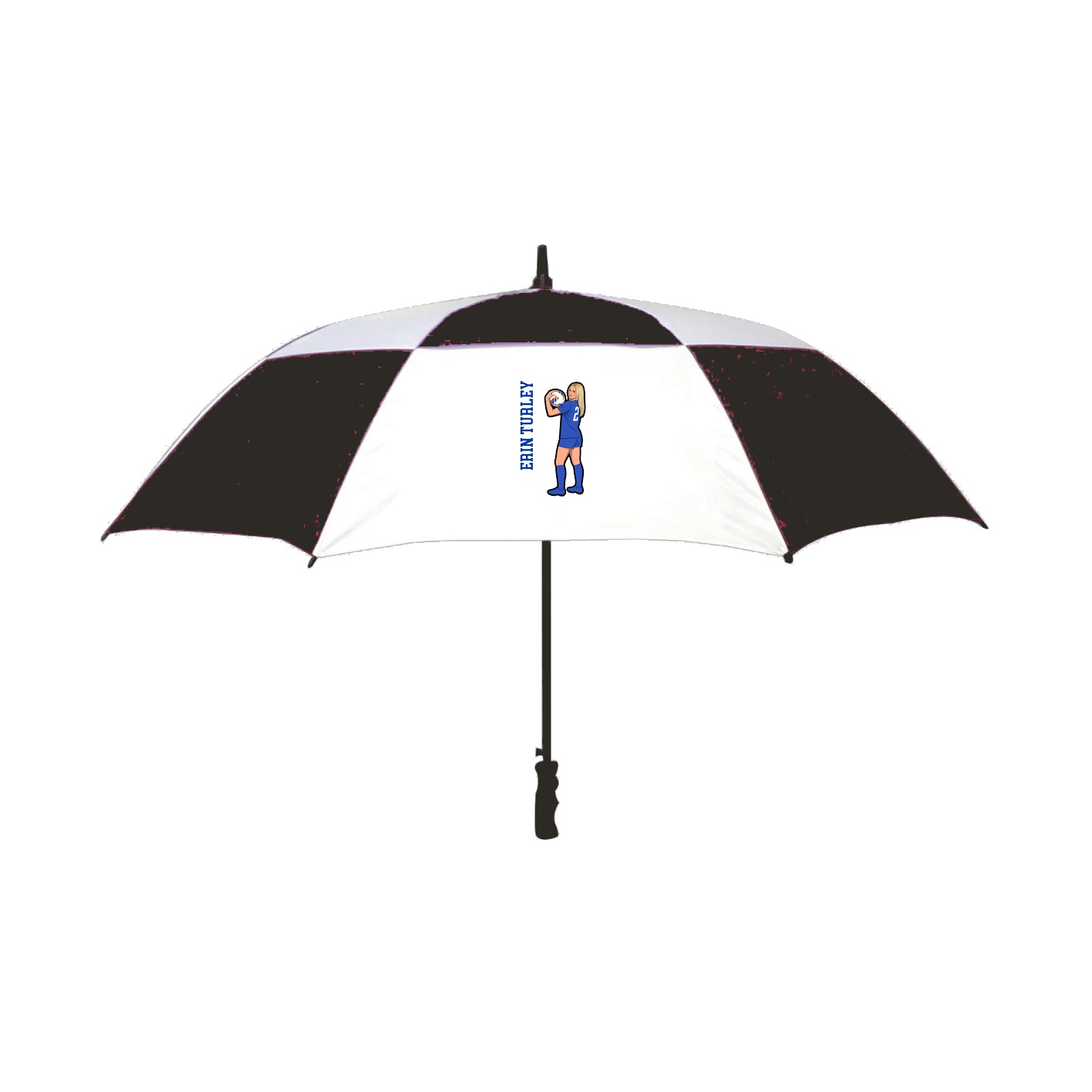 Golf Umbrella — Name Vertical in Black
