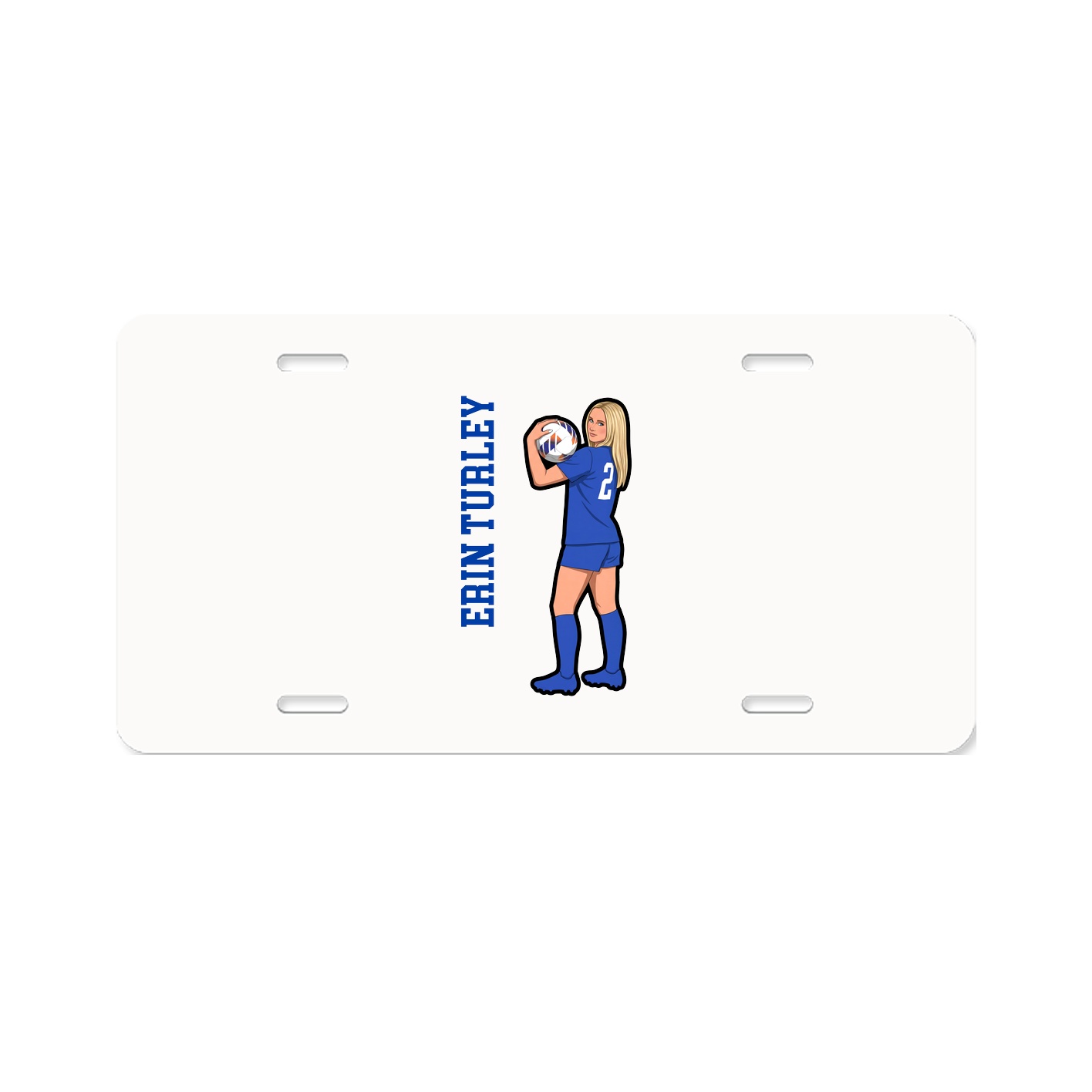 License Plate — Name Vertical in Classic