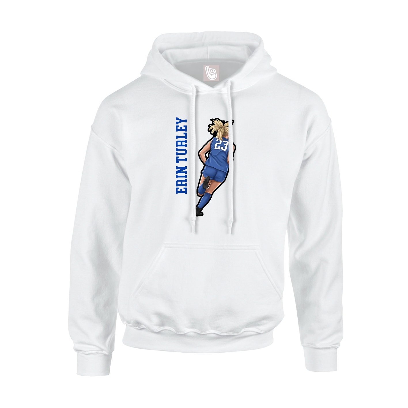Hoodie — Name Vertical in White