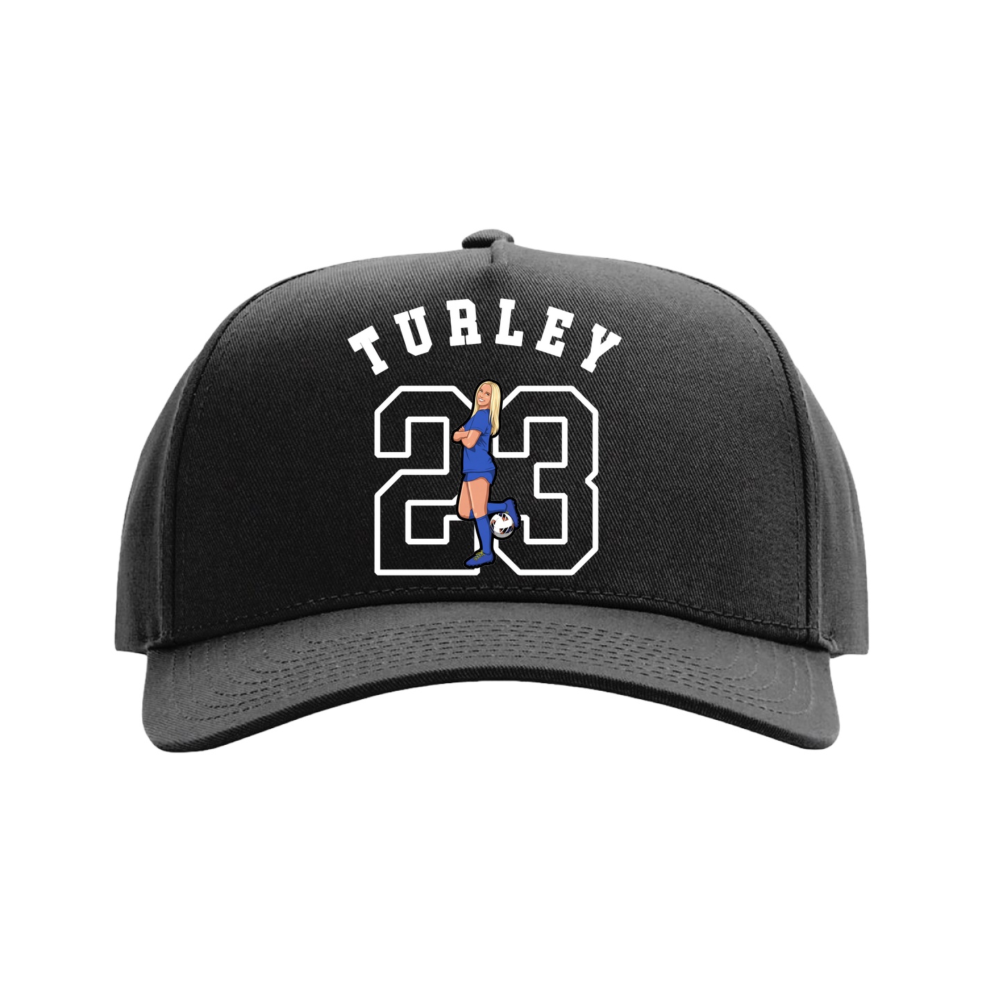 Full Fabric Five-Panel Champ Cap — Shirsey Arch in Black