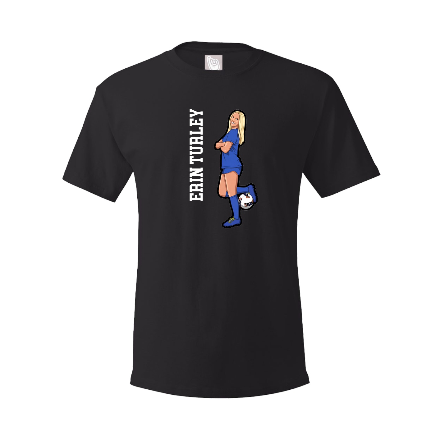 Youth Tee — Name Vertical in Black
